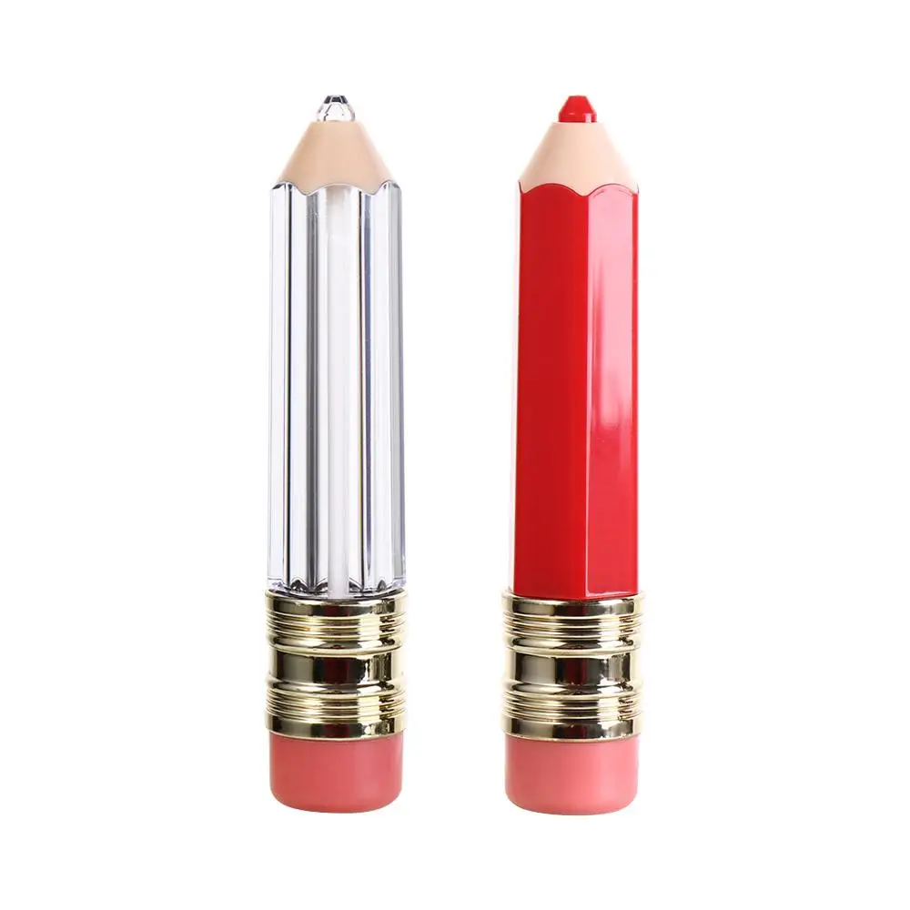 

Portable 5ml Lipgloss Tube Mini Pencil Shape Sample Vials Empty Transparent Refillable Bottles Handmade