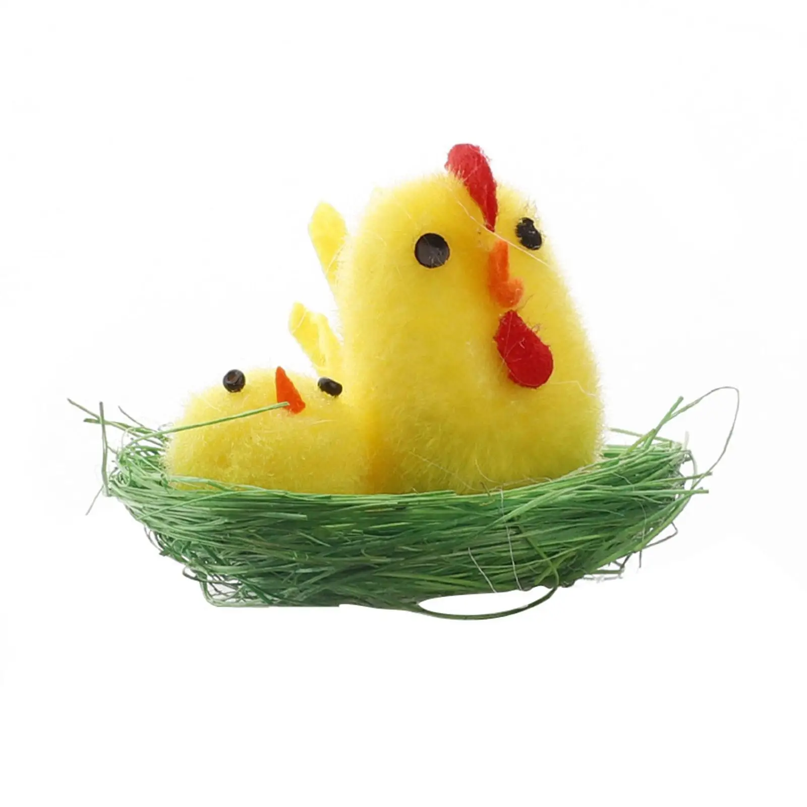 12 Pieces Easter Chick Nest Ornaments Artificial Chick Nest DIY Set With PP And Fiber for Cages Trees Bonsai And Table