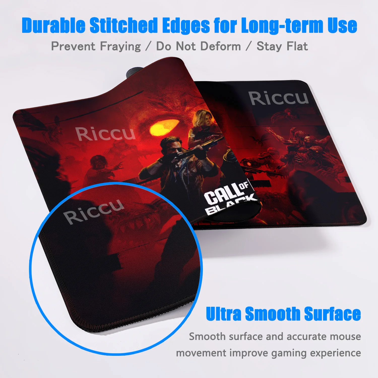 HD XXL Esports 40X80CM C-Call of Duty Black Ops Ghost Large MousePad لوحة ماوس الألعاب COD حصيرة مكتبية قفل المطاط لعبة الفئران حصيرة #5