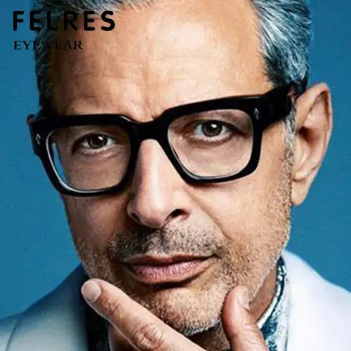 Imagen 2 del producto Gafas de lectura cuadradas Anti luz azul para hombres, gafas graduadas ópticas para computadora, lentes terminadas para hipermetropía, FELRES