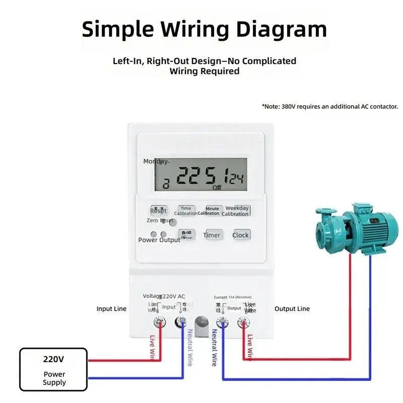for KG316T Intelligent Time Control Switch 16 Groups Timing Setting Power Off Reset Automatic Cycle Controller