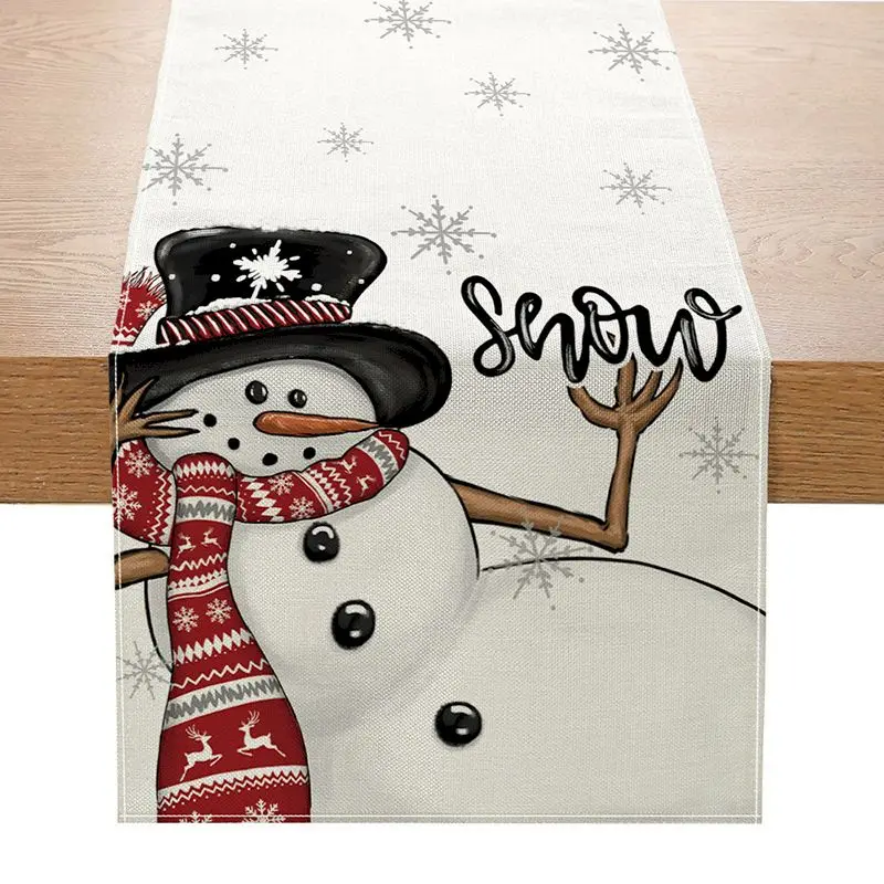 VIKAMA Gnome Truck Ginger Table Runner, 6 Designs, Decorative Dresser Scarf for Kitchen Dining Holiday Party