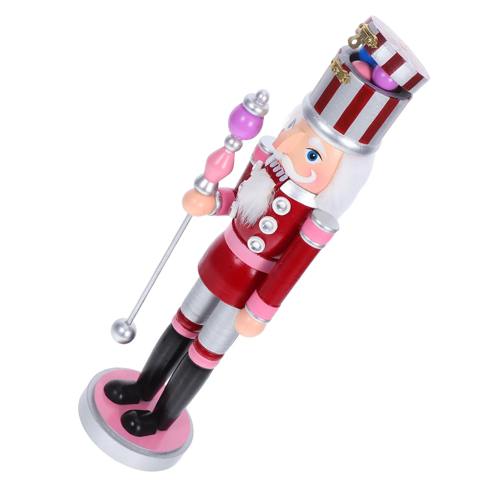 

Christmas Wooden Nutcracker Soldier Decoration Hand Painted Holiday Ornament for Table Centerpiece Mantel Shelf Desktop Festive