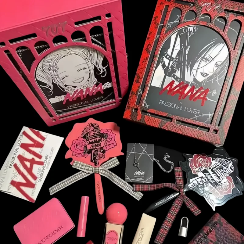 En StockAnime Nana nom commun maquillage boîte-cadeau fille chaude rouge à lèvres fond de teint fard à paupières Palette ensemble Sexy longue durée cosmétique cadeau