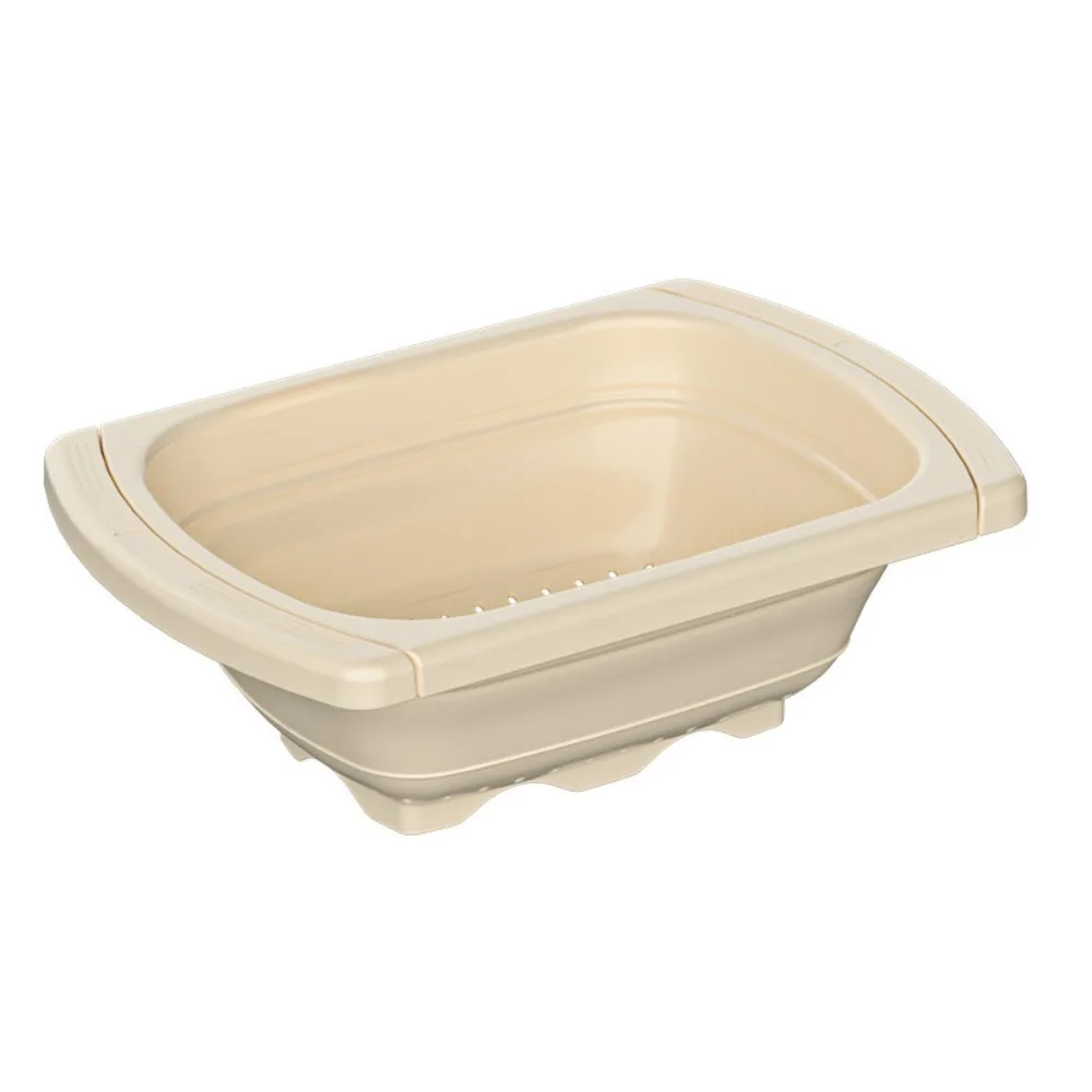 

Extendable Handle Fruit Vegetable Washing Basket Foldable Bottom Plastic Sink Strainer Basket Large Capacity Sink Filter Basket