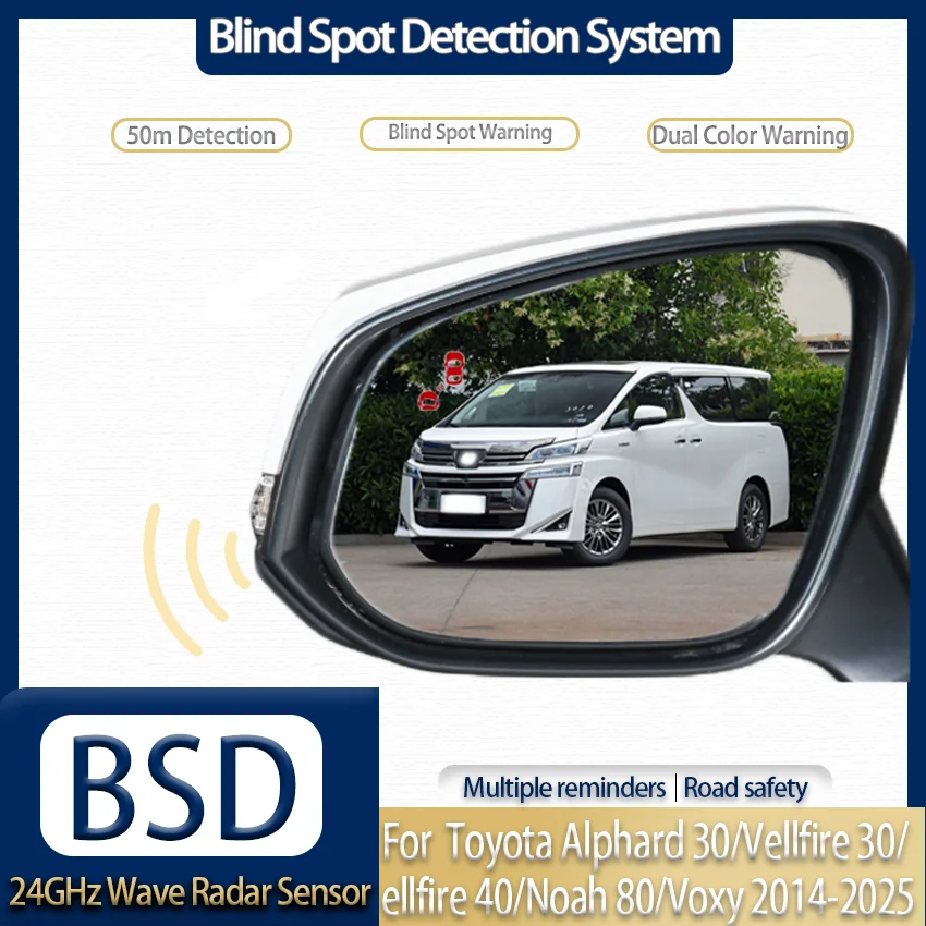 BSD Blind Spot Detection 24GHz Radar Lane Assist Precise Warning for Toyota Alphard 30/Vellfire 30/Vellfire 40/Noah 80/Voxy