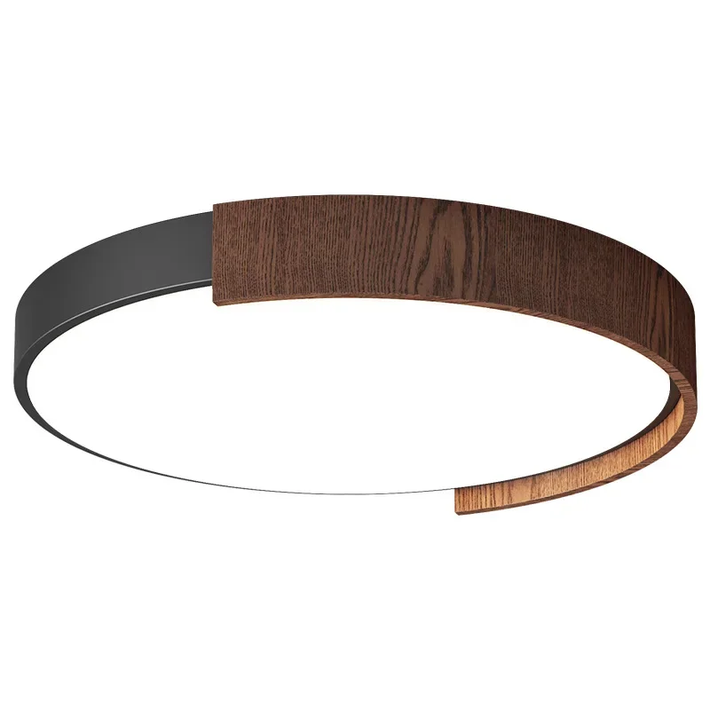 Wabi-sabi wind living room ceiling light medium ancient style modern simple bedroom full spectrum walnut pattern room light