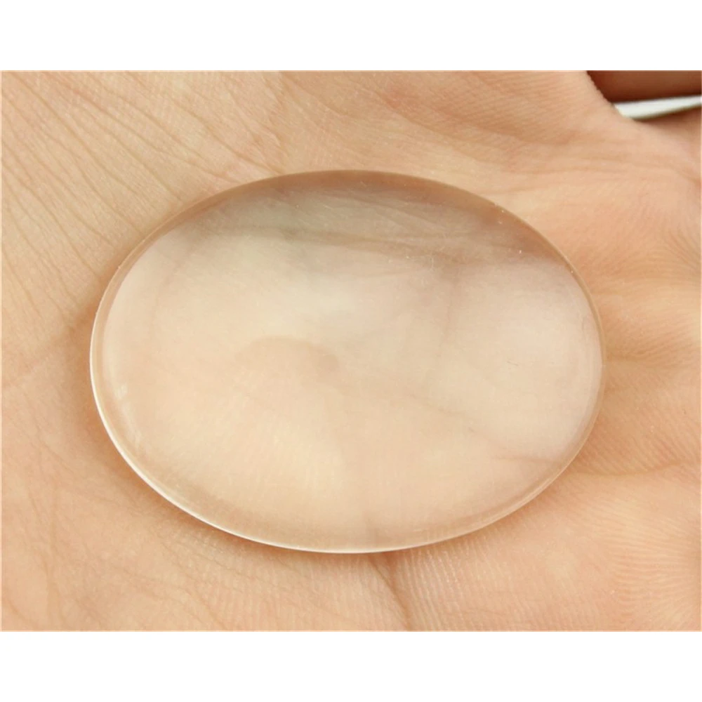 WYSIWYG 25X35Mm 20X30Mm 18X25Mm 13X18Mm 10X14Mm Oval Bentuk Datar Belakang Kaca Bening Cabochon Perhiasan Temuan & Komponen