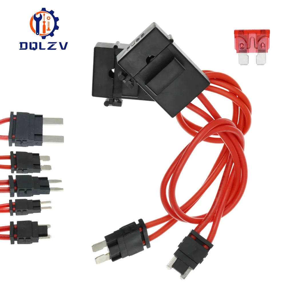 Modyfikacja samochodu Skrzynka bezpieczników ACC do odbioru prądu 16WAG 32V 25A 28CM Mini standardowy bezpiecznik Gniazdo zasilania Bezstratny uchwyt bezpiecznika