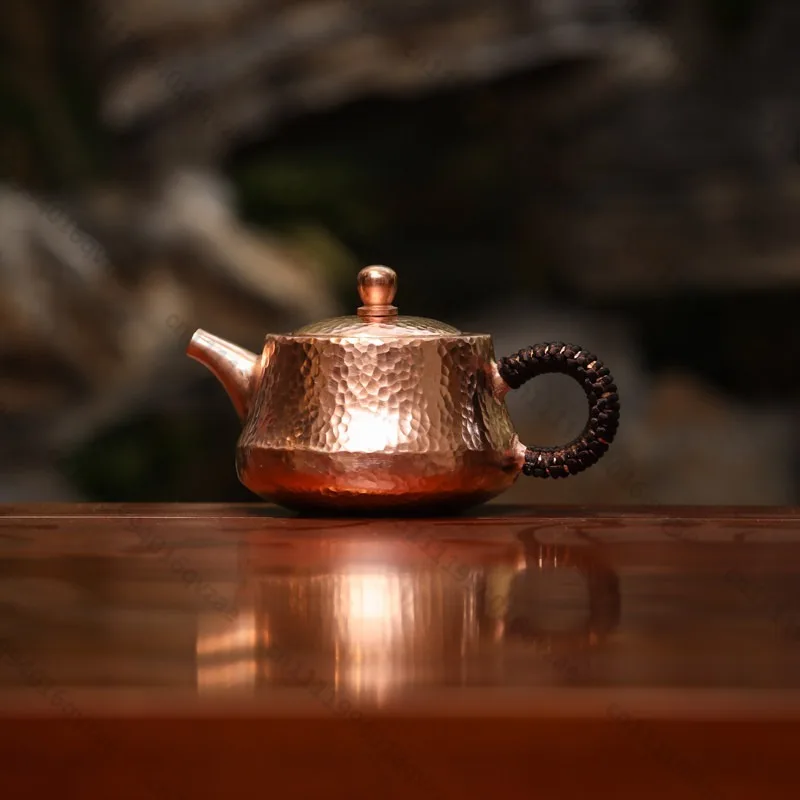 Boiling Water Pure Copper Teapot Handmade Retro Measuring Handle Copper Pot