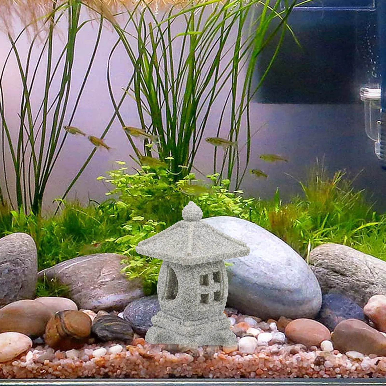 Miniature Pavilion Ornament Resin Garden Statue For Yard Balcony Decor Micro Landscape Small Garden Decorations Tabletop