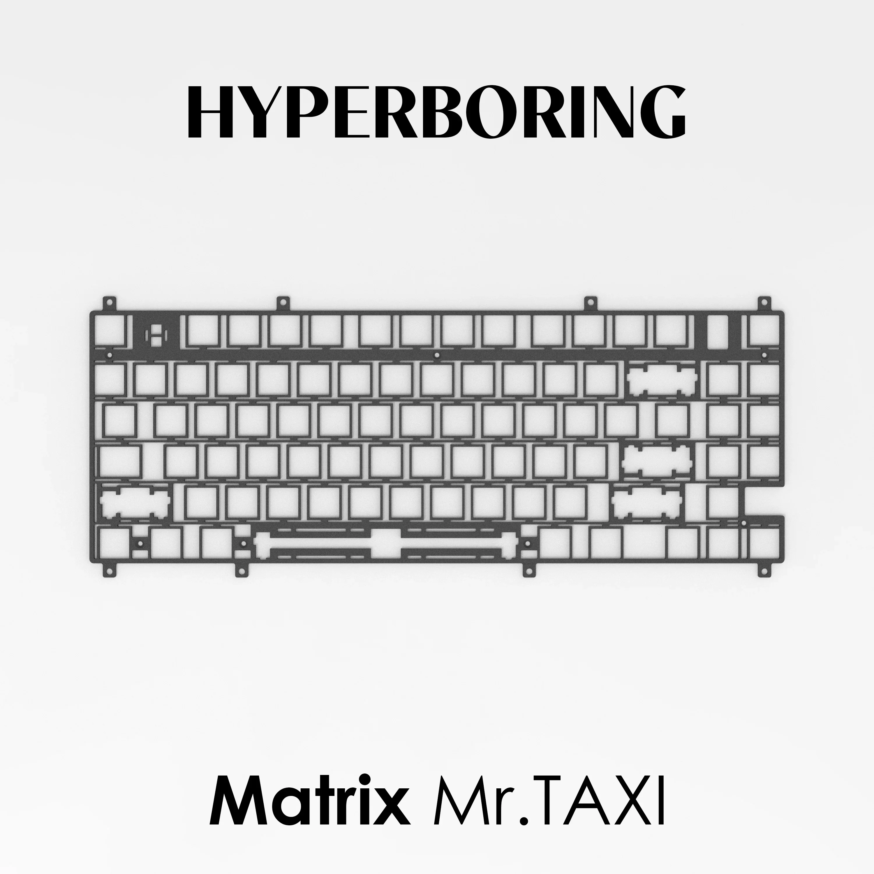لوحات لوحة المفاتيح Matrix Mr.TAXI75 PP PC POM FR4 CF (لـ Pcb Stab and Plate Stab).