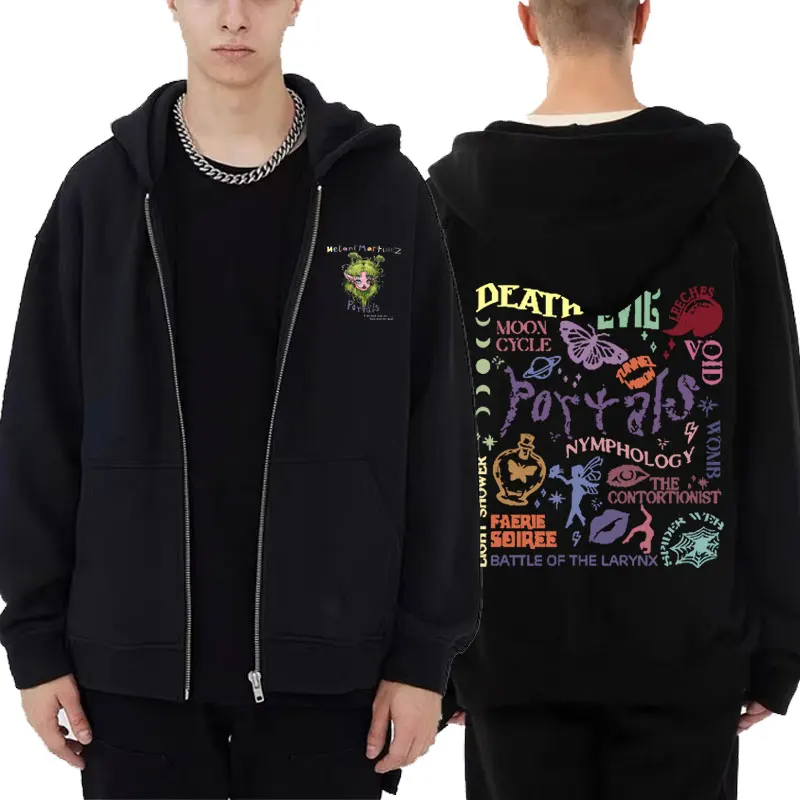 

Singer Oversized Men Melanie Martinez Portals Tour Zipper Hoodie I Am Back From The Dead Back From The Dead Zip Up Sweatshirt