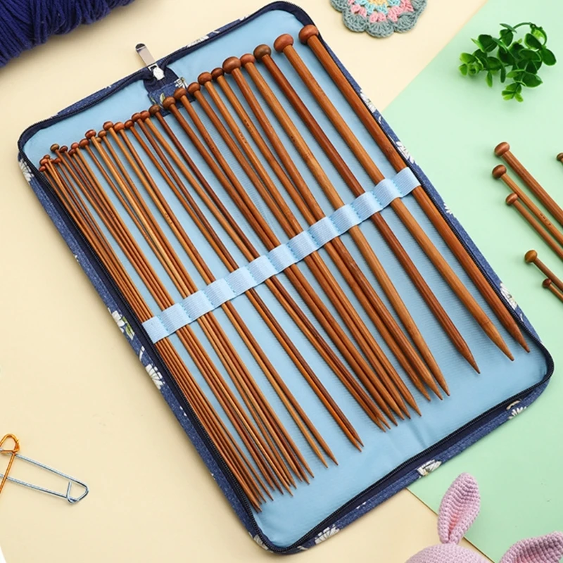 

Knitting Project Accessory Carbonized Needle 35cm Portable Carry Case best sale