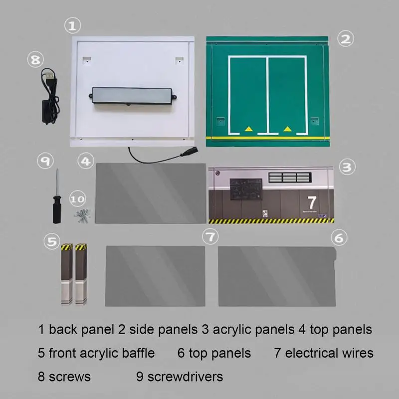 Modelli di vetrine per garage Luci da collezione Espositore per parcheggio Vetrina per auto Modello di scena per garage Parcheggio per auto squisito