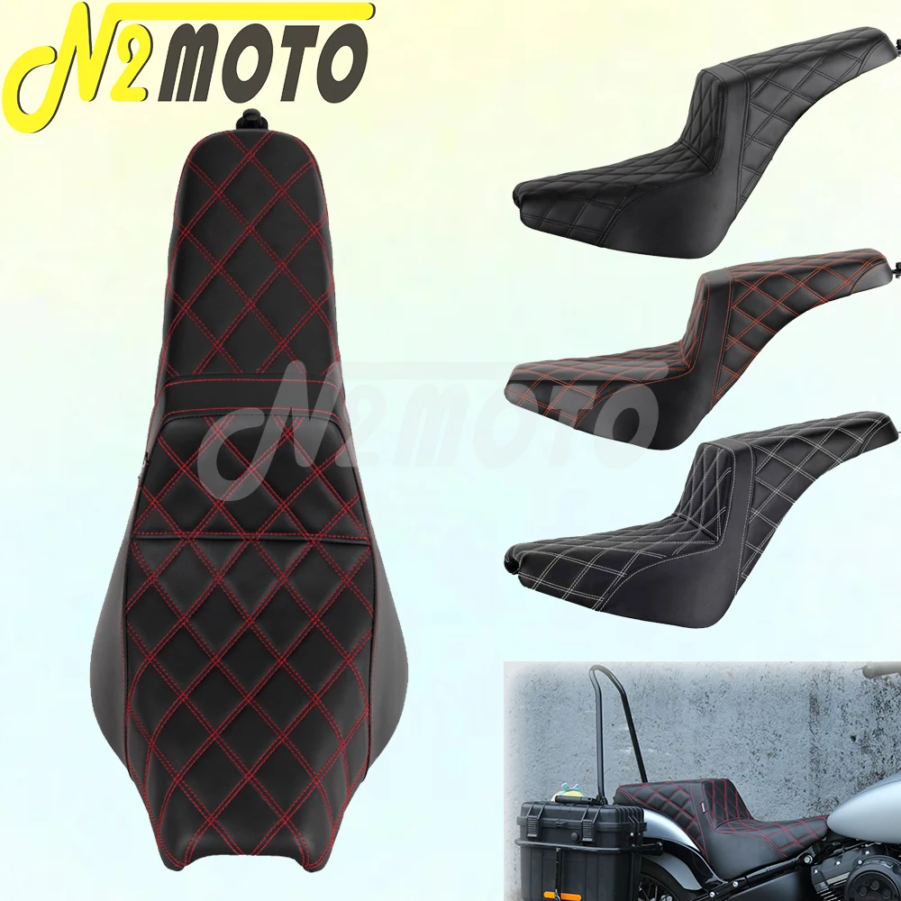 Motorcycle Front Rear Passenger Seat Cushion Cover Breathable Waterproof For Harley Softail FLDE FLHC FXST FLSL FXBB 2018-2022