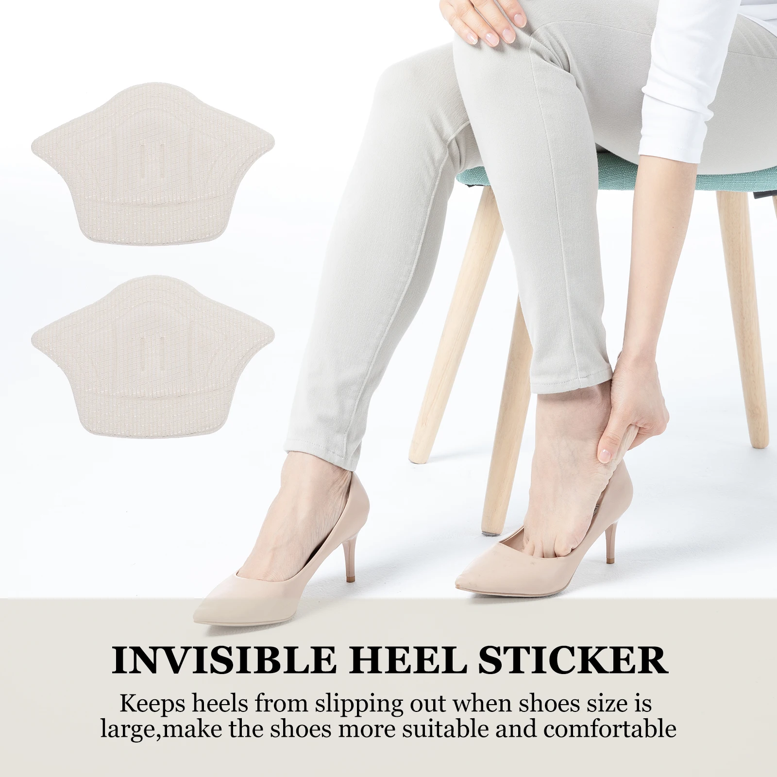 

3Pairs Rear Heel Stickers Protective Pads Non-Slip Heel Cushions Self-Adhesive Shoe Accessories Comfortable Fit