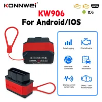 KONNWEI KW906 ELM327 V1.5 Pic18F25K80 OBD2 Scanners Bluetooth 5.0 For Android/IOS ELM 327 OBD 2 Car Diagnostic tool Code Reader