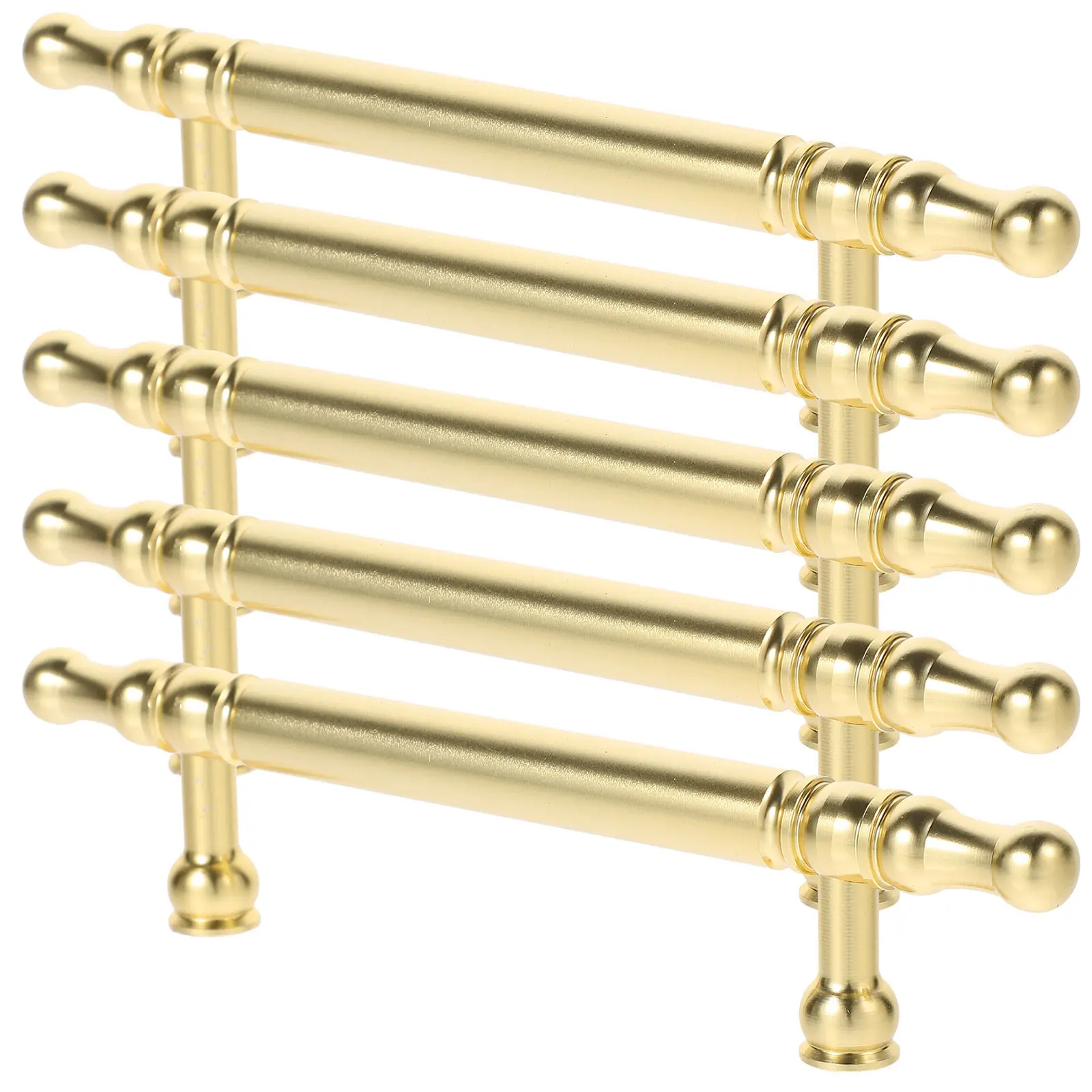 5pcs Metal Cabinet Door Handles Dresser Cupboard Wardrobe Pulls Furniture Grips - Kitchen Cabinet Pulls Drawer Handles