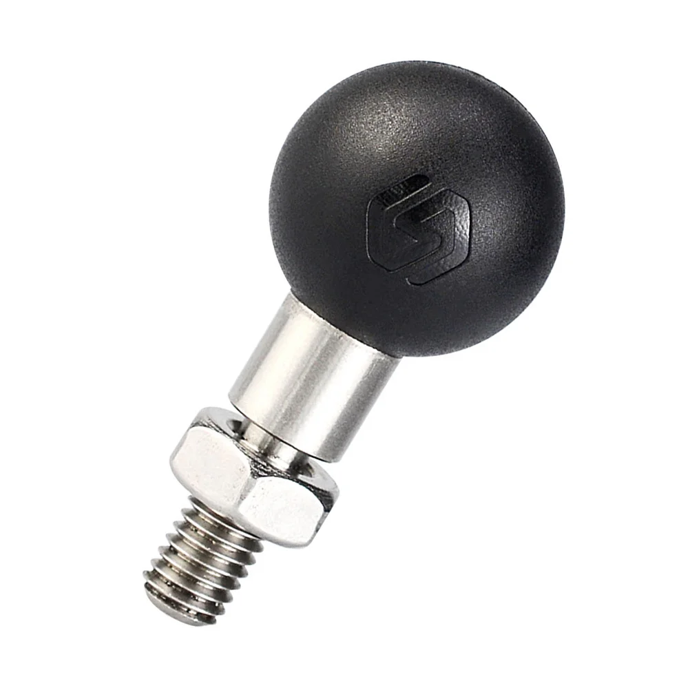 1 قطعة مرآة الرؤية الخلفية المسمار الكرة رئيس الملحقات الفولاذ المقاوم للصدأ المطاط عدم الانزلاق دراجة نارية حامل كاميرا الهاتف دعم الرف #5