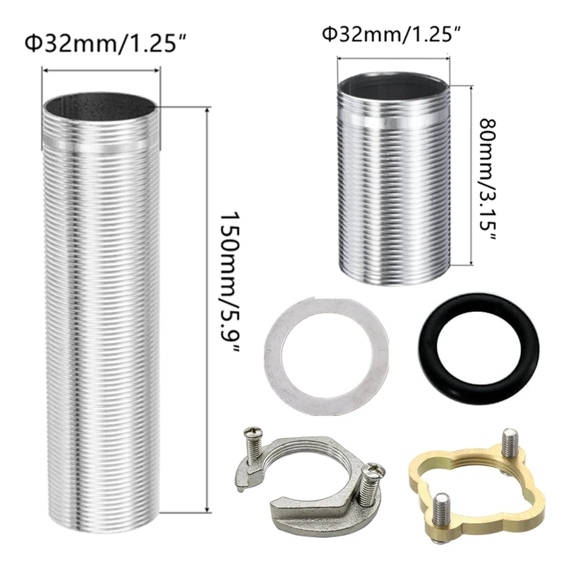 

32mm Kitchen Faucet Fixed Foot Stainless Steel Kitchen Sink Hot and Cold Basin Faucet Accessories Base Fixed Foot Screw Nut