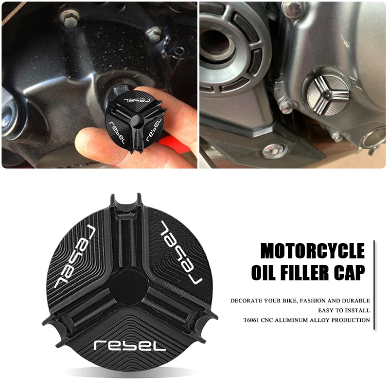 For Rebel 500 Rebel 300 Rebel 1100 CMX500 300 1100 Motorcycle Accessories CNC Oil Filler Plug Oil Filter Bolt Parts