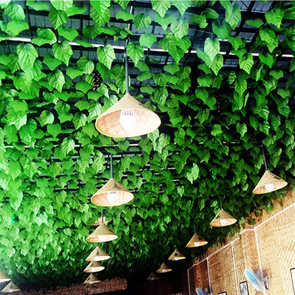 

12Pcs Simulation Grape Leaf Vine Garland Artificial Rattan Hanging Decor for Home Wedding Party Artificial Rattan