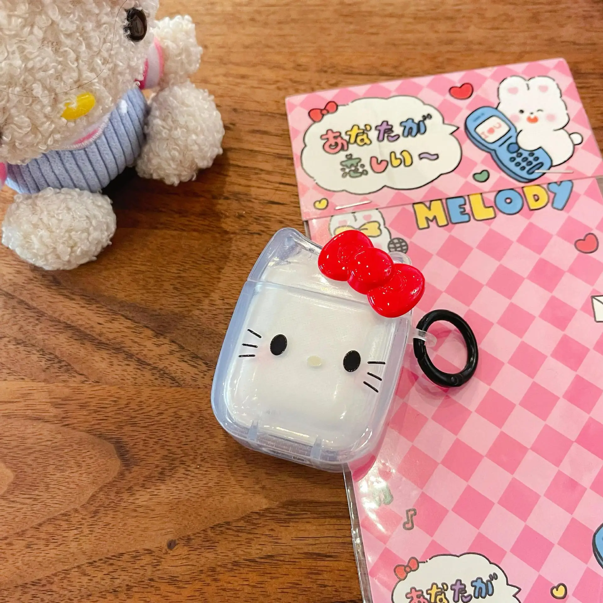 Per custodia Airpods Pro 2, custodia Hello Kitty per Airpods Pro, custodia per auricolari antiurto in TPU trasparente per custodia Airpods 1/2/3 Funda