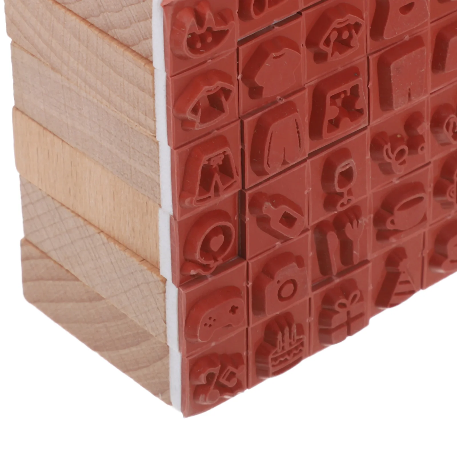 42 pezzi francobolli per feste con animali set di timbri in gomma in legno per bambini mini timbri a blocchi di legno forniture artigianali creazione di carte scrapbooking