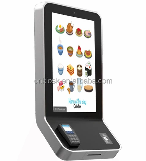 Ordering Kiosk in Restaurant Payment Kiosks with POS Terminal Face Kiosk Manufacturer Wall Mount Self