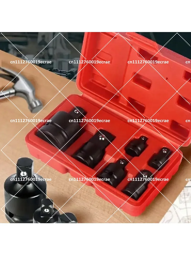 6pcs Air Converter Adapter Reducer Set 1/2 to 3/8 3/8 to 1/4 3/4 to 1/2 Ratchet Wrench Drive Car Bicycle Repair Tools