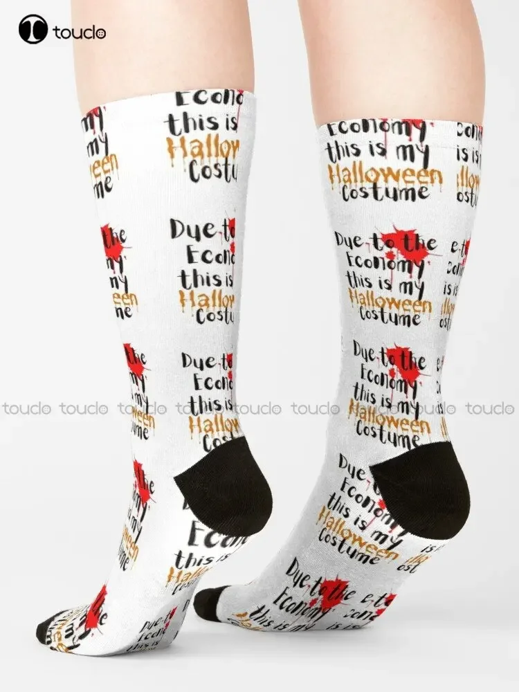 Due To The Economy This Is My Halloween Costume | Spooky | Halloween Trends 2022 Socks Creative Funny Socks Custom Gift Colorful