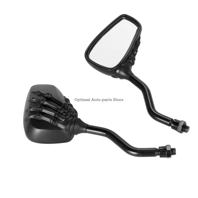  Strong ABS Plastic Motorcycles Mirror Wide Angles Views Pair for Enhanced Safety