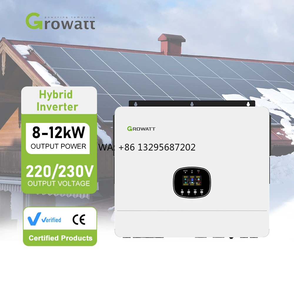 

Growatt Best Inverters 6Kw 8Kw 12Kw Single Phase on Off Grid Hybrid Inverter Without Battery