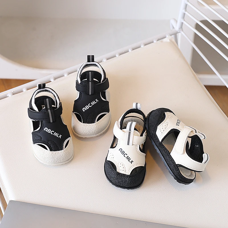 Baby Boys Girls Sandals 0-24 Months 2025 New Summer Non-slip Soft Sole Toddler Beach Shoes Toes Capped First Walkers Barefoot