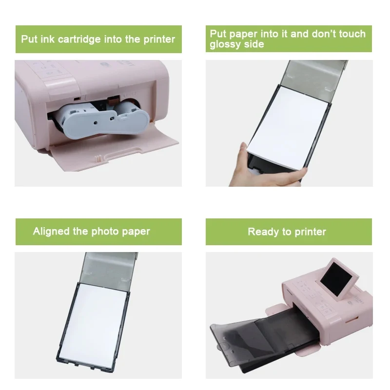 KP108IN Ink Cartridges Compatible for Canon Selphy CP Photo Paper 4\