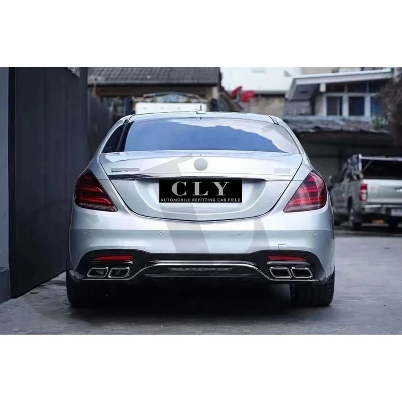 مصدات السيارة لـ W222 S-Class Facelift S63/S65 - المصدات الأمامية/الخلفية، الشبكات، الناشر، الأنابيب، الأضواء - عرض محدود #5