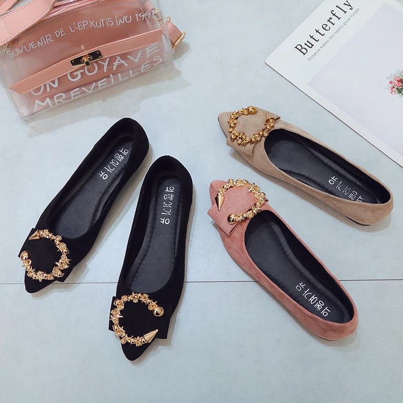 2024 Spring Autumn Lightweight Shallow Casual Fashion Pointed Toe Loafers Comfortable Non-Slip Wear-Resistant Simple Flat Shoes