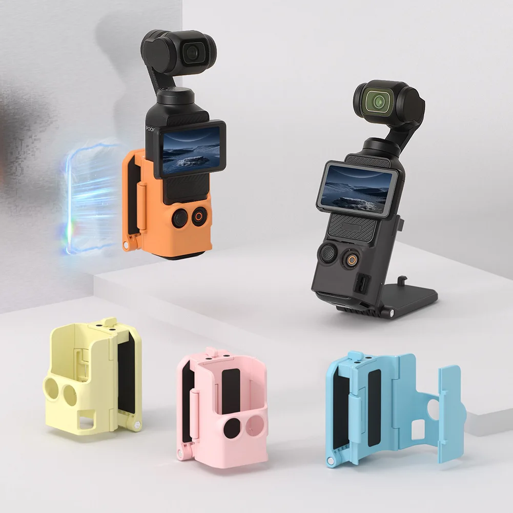 Magnetic Bracket Base 8x7x5cm Adjustable Angle Multifunctional Desktop Base With Non-slip Grid Pad For DJI Pocket 3 Camera Parts
