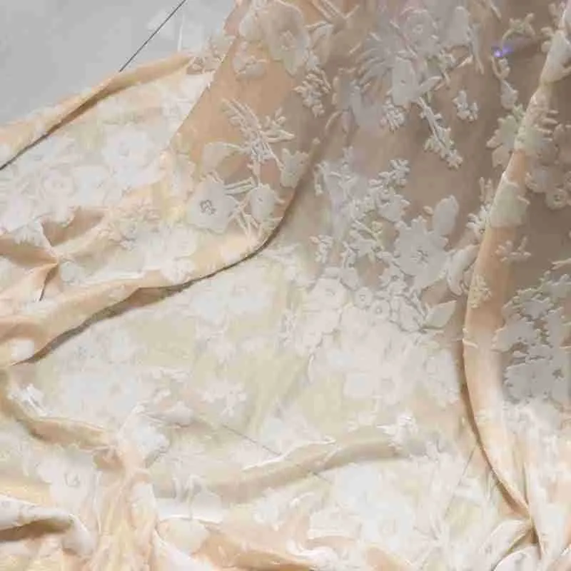 

The fabric of cheongsam dress and evening is made brocade velvet with golden flowered flowers