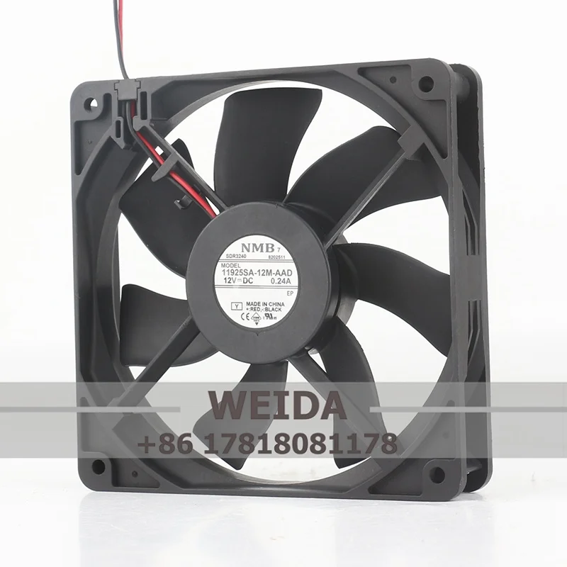 cooling fan NMB 5V 24V 48V DC 12V 0.24A 12025 120X120X25MM 12CM Two-wire frequency converter Ball bearing 11925SA-12M-AAD