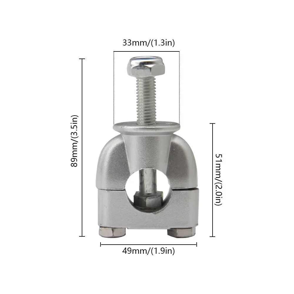 Universal 2Pcs Motorcycle Handlebar Riser Mount Silver For most Motorcycles with 7/8 Inch Handlebar Clamp