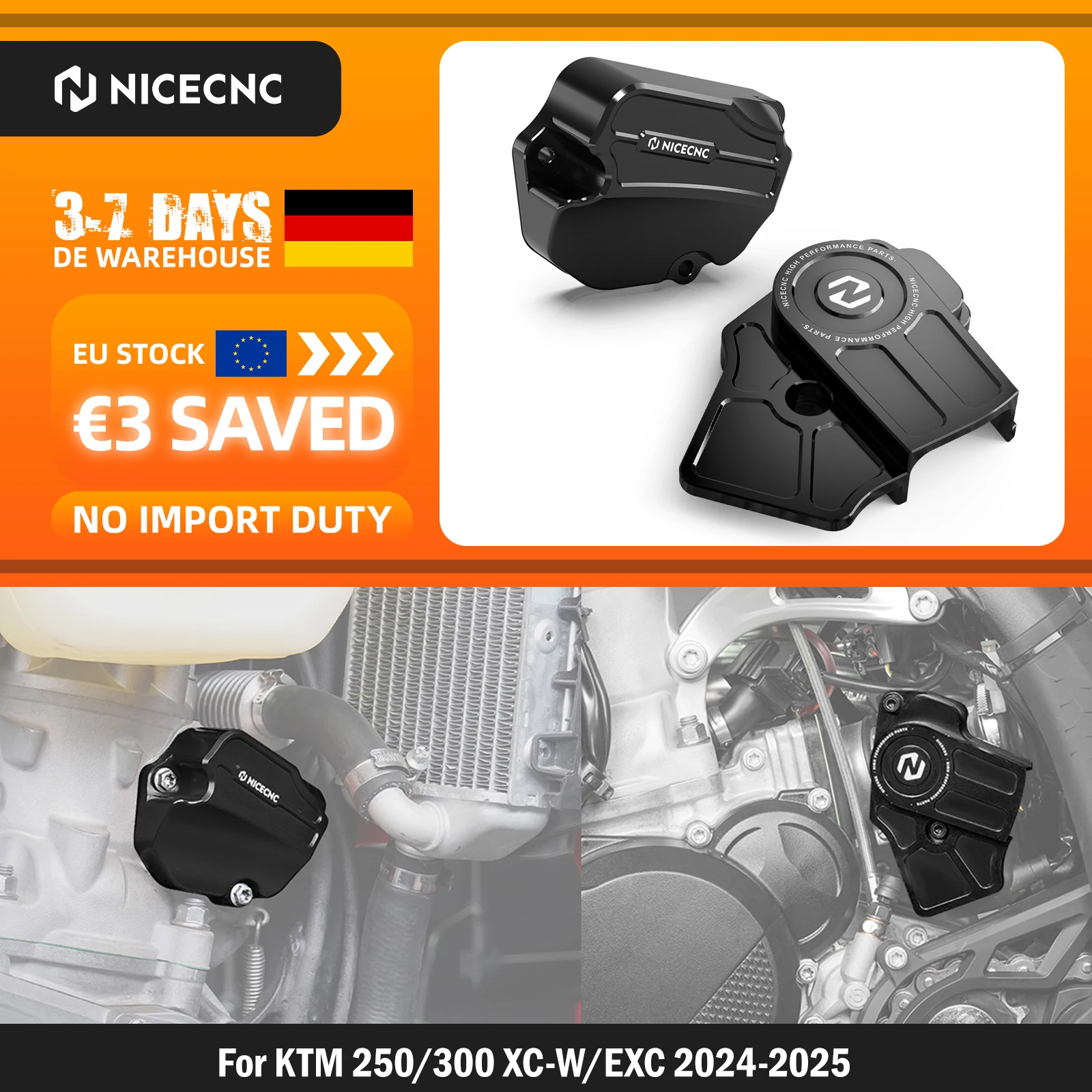 NICECNC 2024-2025 Für KTM EXC 300 EXC 250 XCW 300 Für Husqvarna TE 300 TE 250 GasGas EC 300 Power Ventildeckel & Drosselklappenschutz