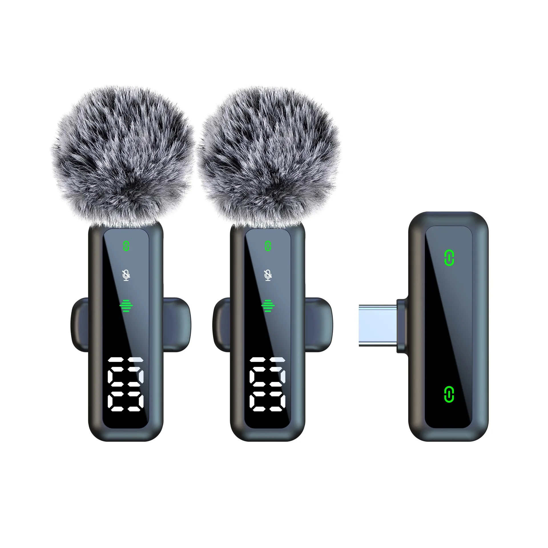 Cross-border dedicated wireless collar microphone live broadcast radio Bluetooth 5.0 digital display