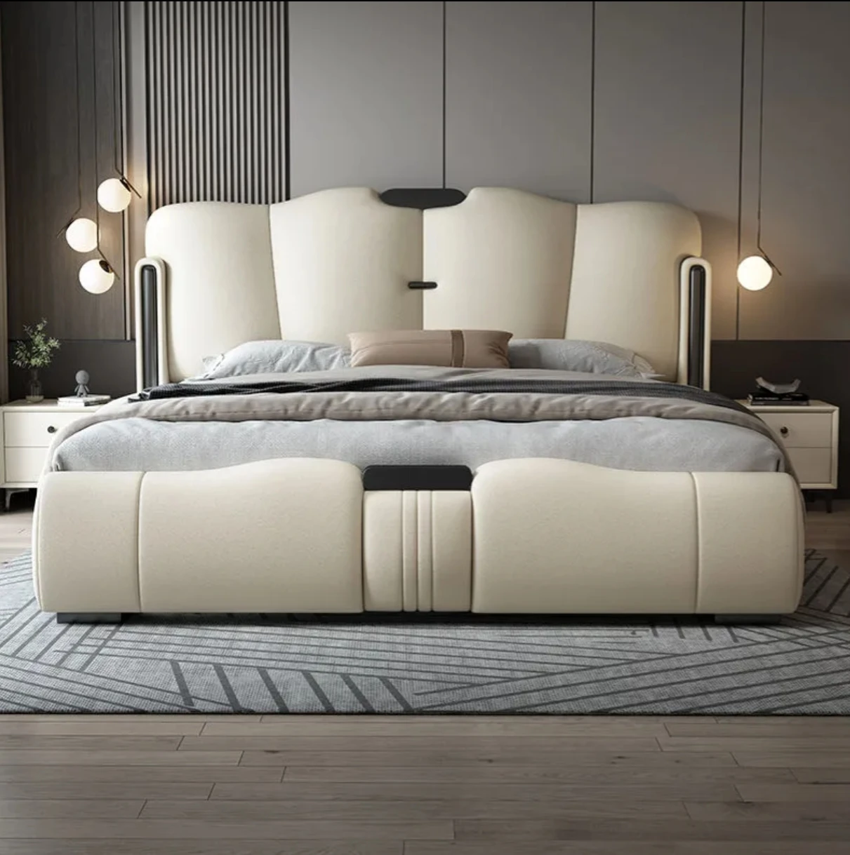 

Good Quality Fabric Bedroom King Queen Double Bed Fram