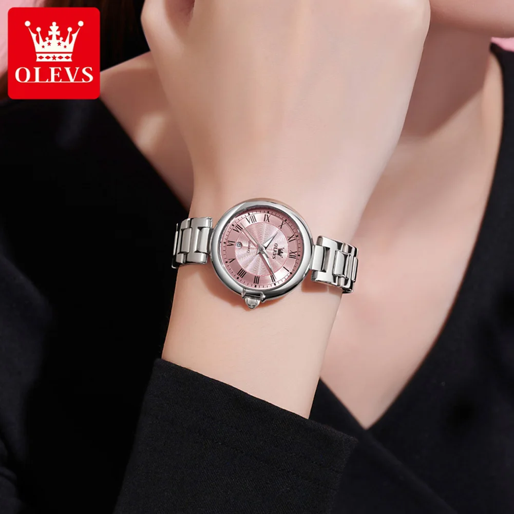 OLEVS 5608 Luxury Brand Women's Watch Classic Fashion Waterproof Luminous Calendar Watch Elegant Quartz Women Watch Reloj Hombre