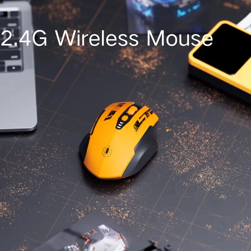 

Ergonomic Wireless Mouse - 2.4GHz USB - A Receiver, USB - C Charge, Optical, Visible Battery, Plug & Play for Laptops & Desktops