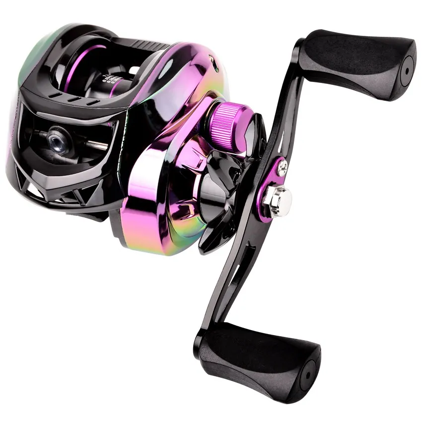 Baitcasting Reel Fishing Reel 8KG Max Drag 7.2:1 Ratio 19+1BB Reel Metal Spool Left/Right Hand Carp Bass Freshwater Saltwater