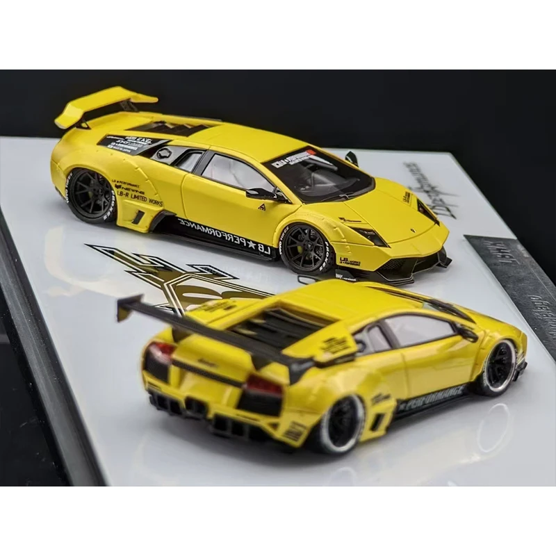 PreSale 404 Error 1:64 LBWK Murcielago Yellow Dual Car Set Resin Car Model