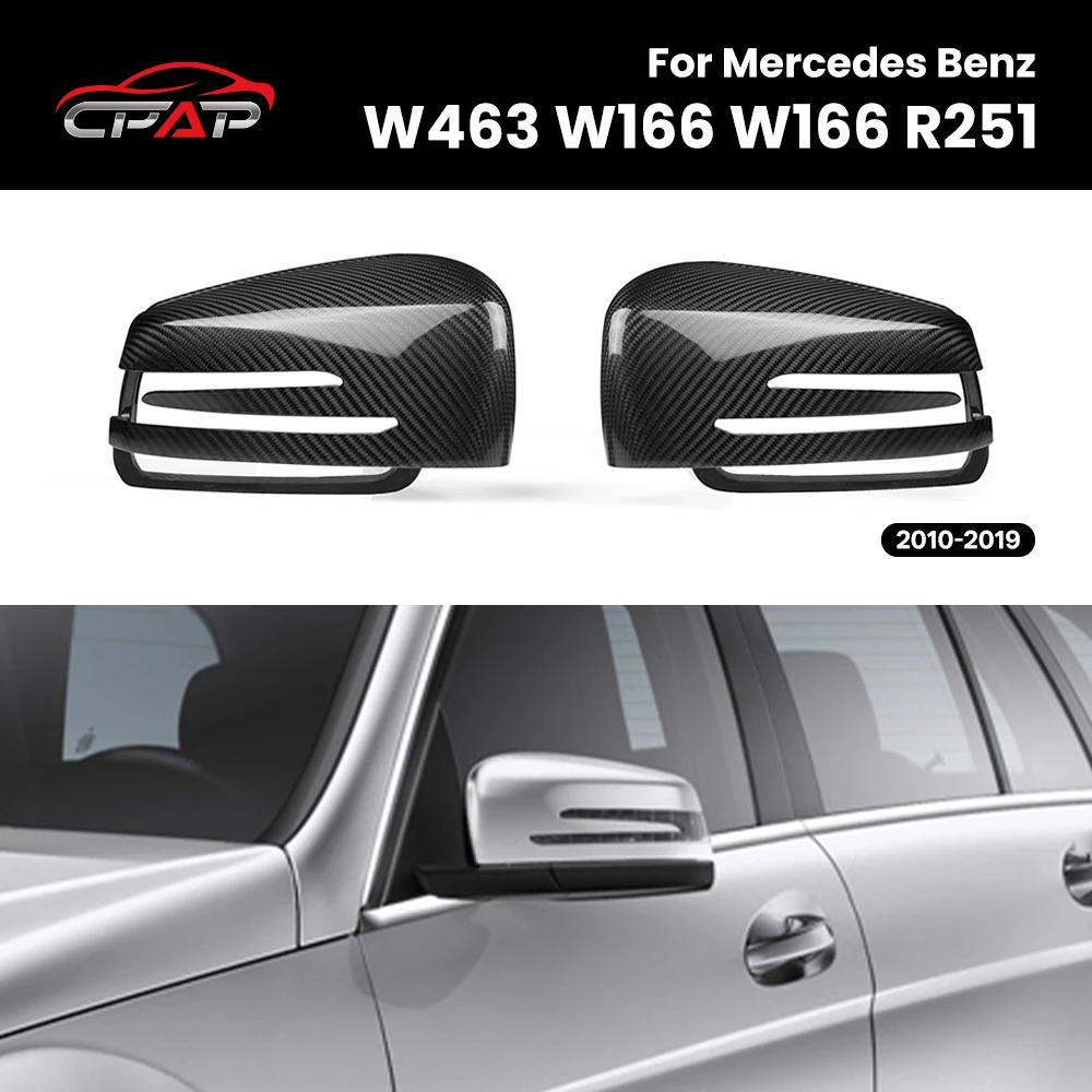

Car Side Door Real Dry Carbon Fiber Rearview Mirror Cover Caps For Mercedes Benz W463 W166 W166 R251 2010-2019 OEM Style
